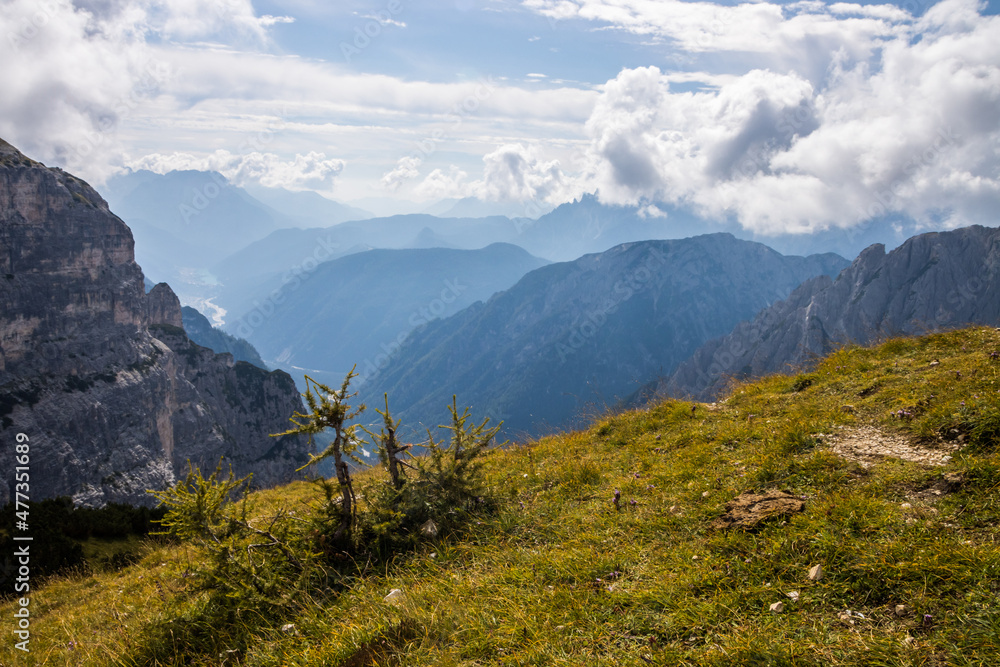Fototapeta premium Mountain trail Tre Cime di Lavaredo in Dolomites in Italy