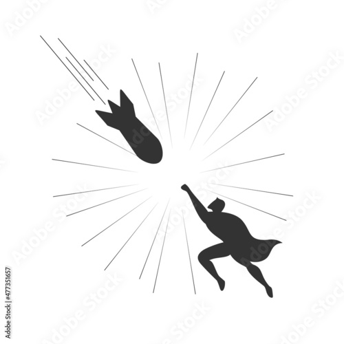 Bomb and flying hero
