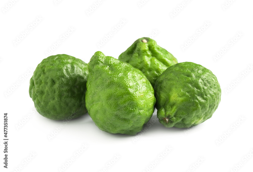 Fresh ripe bergamot fruits on white background Fresh ripe bergamot fruits on white background