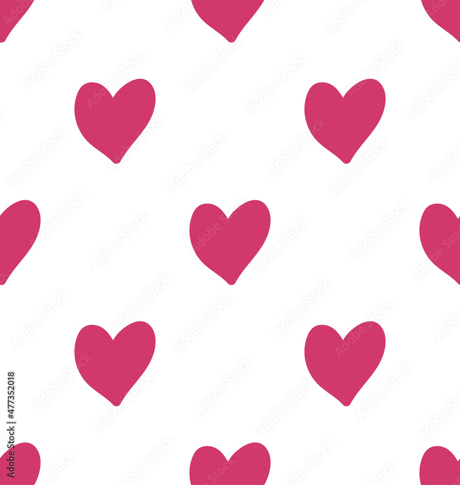 Seamless pattern with red hearts and the inscription love you. Decorative elements backdrop Seamless pattern with red hearts and the inscription love you. Decorative elements backdrop