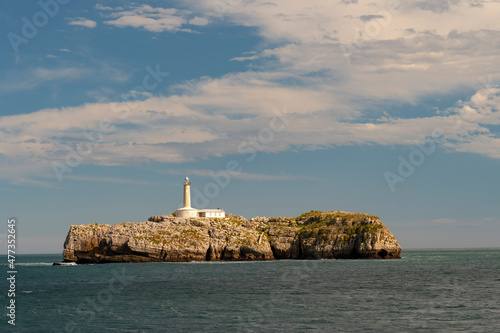 Mouro Island in the bay of Santander photo