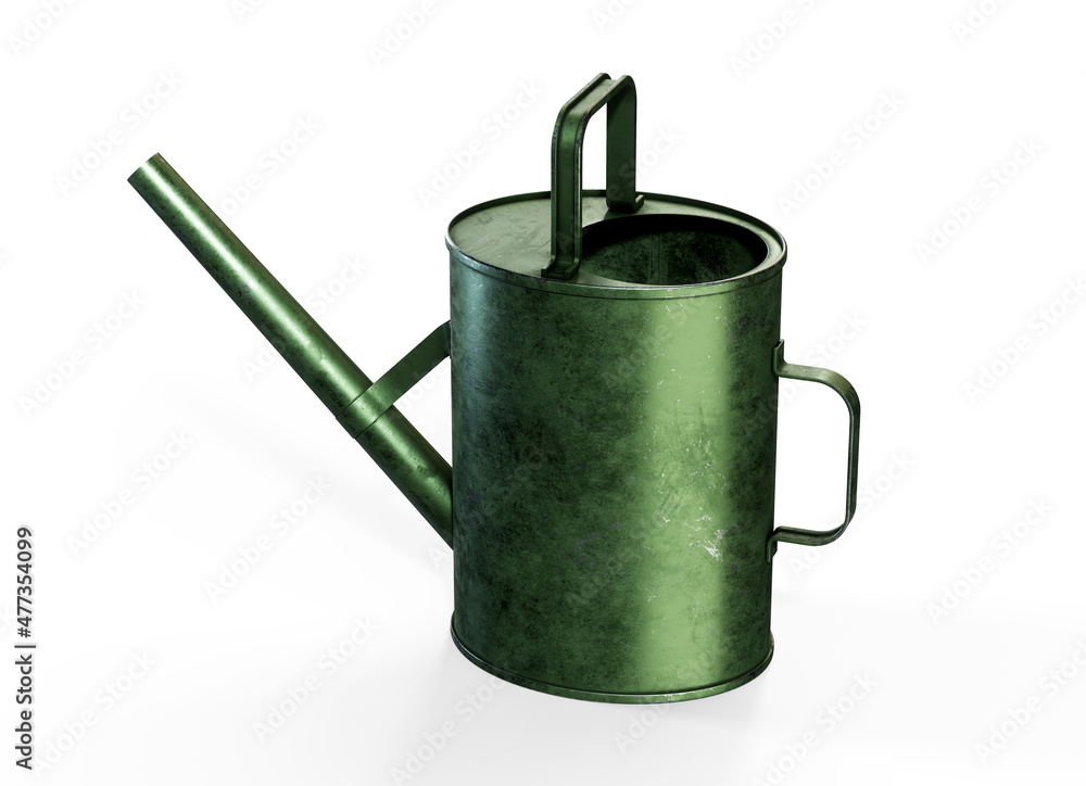 garden watering can on a white background, isolate. 3D rendering garden watering can on a white background, isolate. 3D rendering