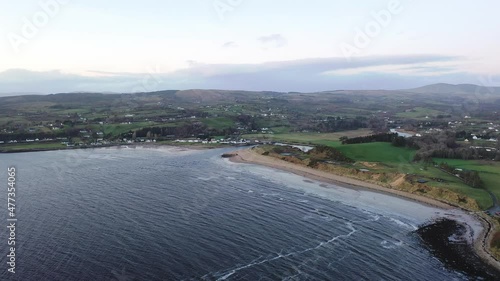 Aerial view of the village Inver in County Donegal - Ireland. photo