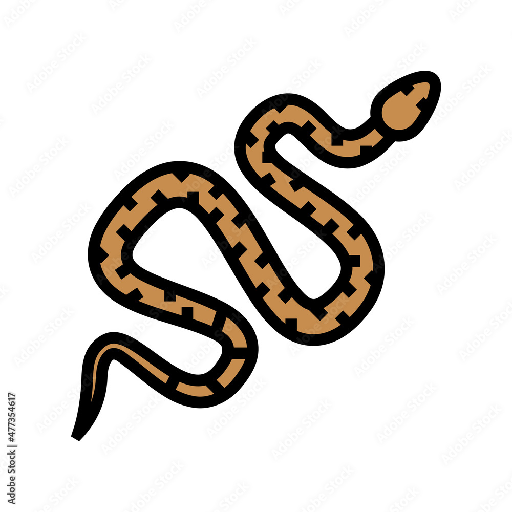 Fototapeta premium snake in zoo color icon vector. snake in zoo sign. isolated symbol illustration