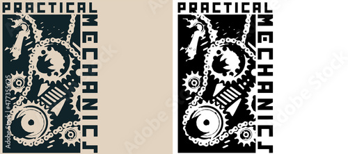 Mechanisms illustrations templates