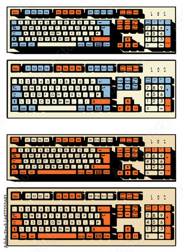 Mechanical keyboard retro style