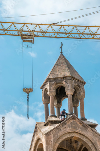 Renovierung der Kathedrale im Weltkulturerbe Etschmiadsin nahe Jerevan photo