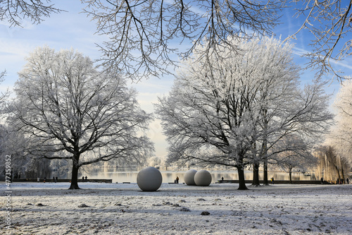 Winter am Aasee in Münster

