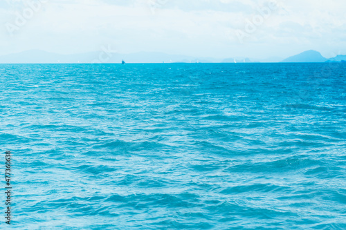 Bright Blue ocean with smooth wave background. © Mix and Match Studio