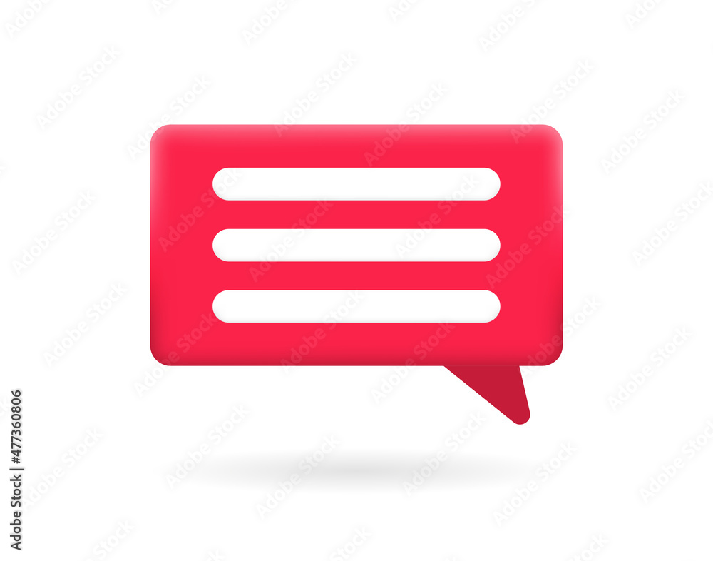 3d Speech bubbles. Chatting box, message box. Concept of social media messages. 3d Speech bubbles. Chatting box, message box. Concept of social media messages.