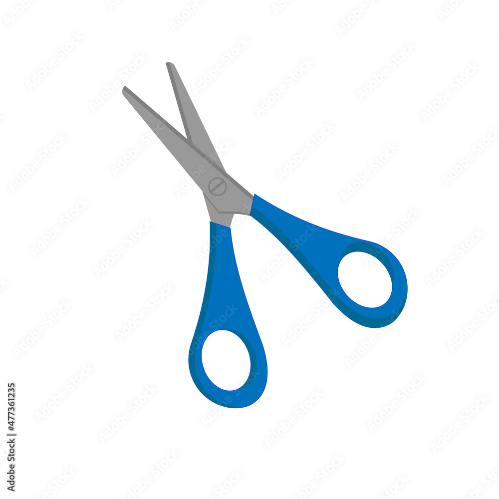 open scissors on white background vector illustration design