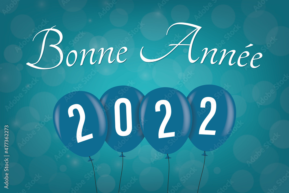 Bonne année. French language. Translation: Happy new year.