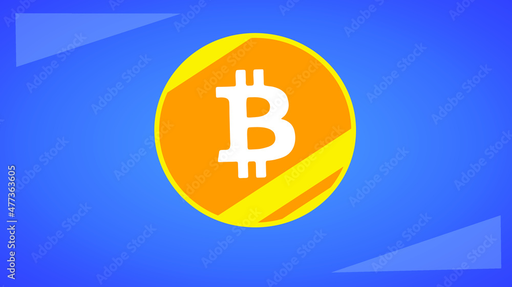 Bitcoin cryptocurrency flat illustration. Blockchain bitcoin BTC sign, Vector EPS 10 Bitcoin cryptocurrency flat illustration. Blockchain bitcoin BTC sign, Vector EPS 10