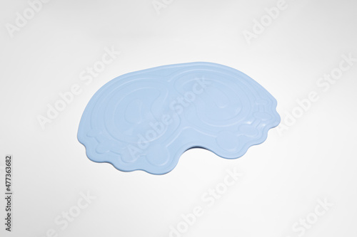 silicone foot mat isolated on white background.High resolution photo.Top view. Mock-up.