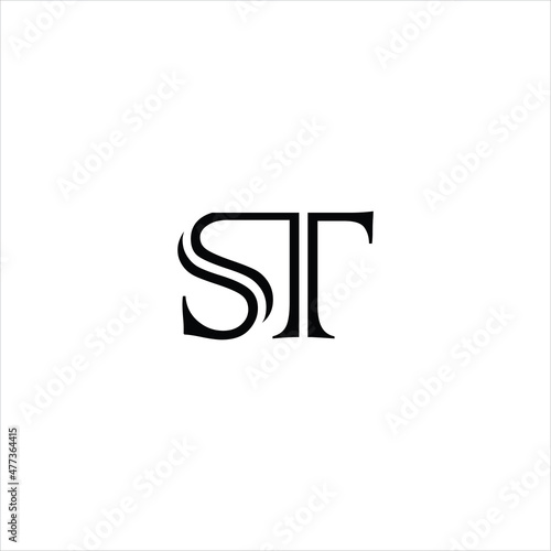 letter s t logo vector creative template