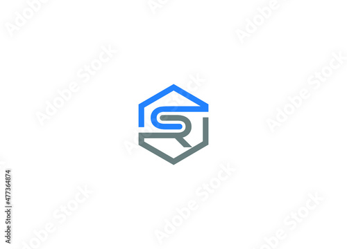 CR letter Logo Design with Creative Modern vector icon template