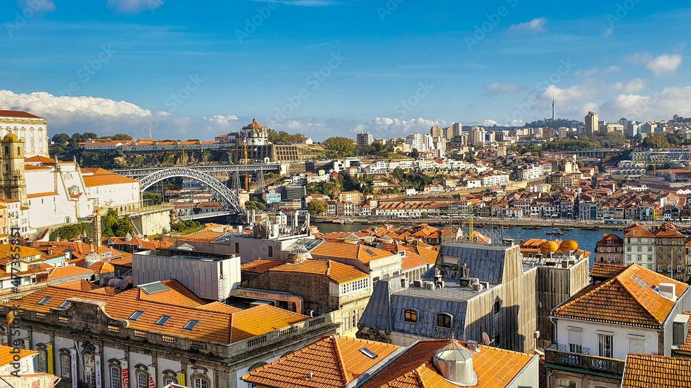 panorama of the town Porto Portugal