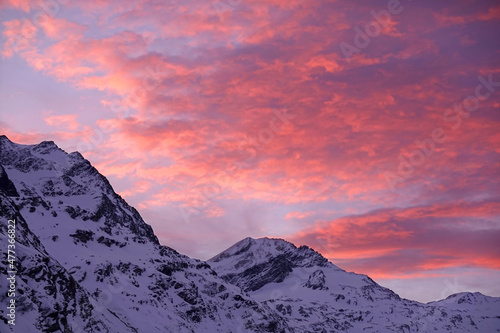 Winterlicher Sonnenuntergang