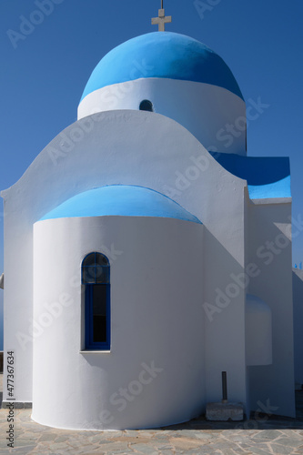 view of Prophet Elias church on Nisyros island (Greece) photo