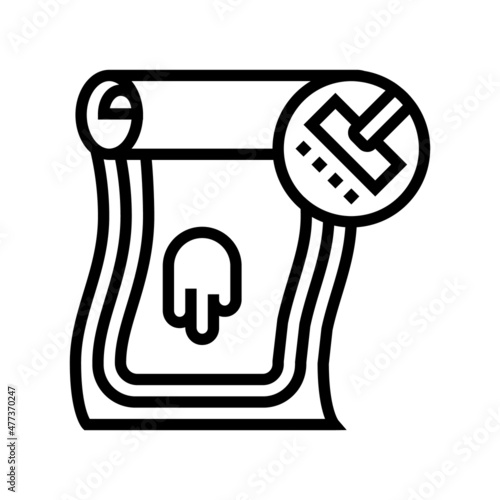 carpet cleaning line icon vector. carpet cleaning sign. isolated contour symbol black illustration
