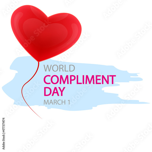 World Compliment Day, vector art illustration.
