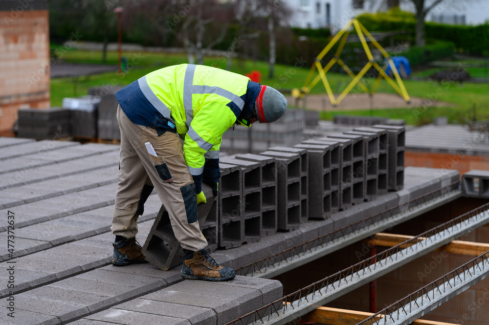 worker on a construction site worker on a construction site