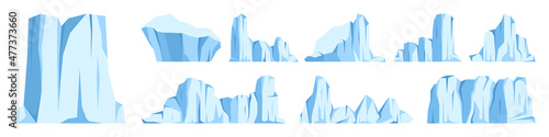 Fototapeta Floating icebergs collection