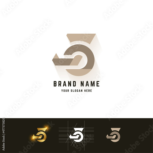 Letter SO or JO monogram logo