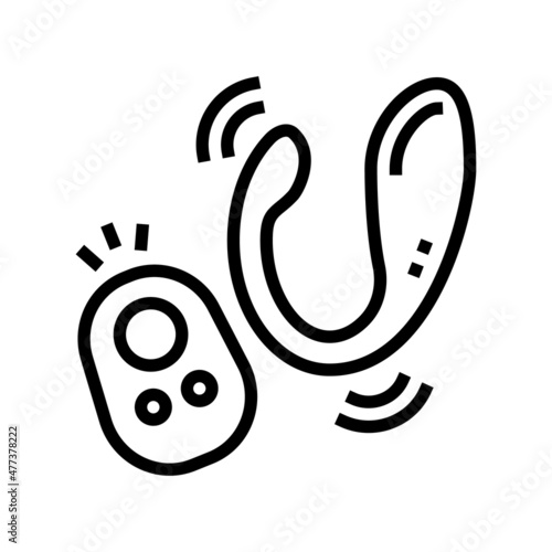 masturbation sex toy line icon vector. masturbation sex toy sign. isolated contour symbol black illustration