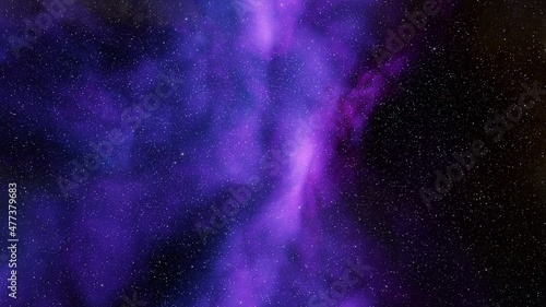 Nebula in space  science fiction wallpaper  stars and galaxy  3d illustration