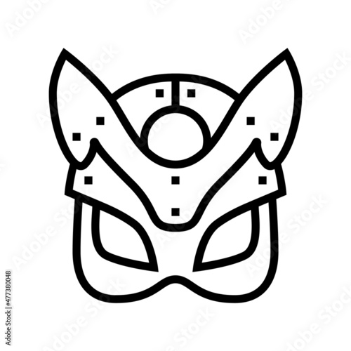 mask sex toy line icon vector. mask sex toy sign. isolated contour symbol black illustration