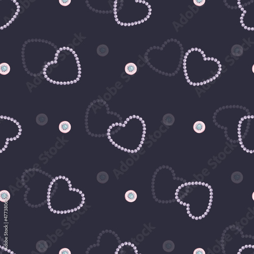Love texture - seamless pattern with hearts. Tie Dye Wash. brush strokes on a white background. Romantic decorative background for Valentine's day gift paper, wedding decor or fabric textile.