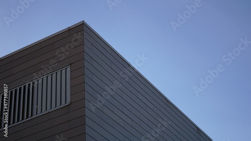 corner of modern facade against sky