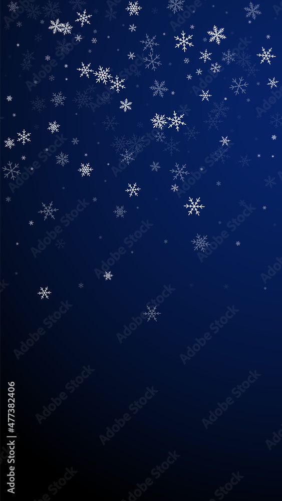 Sparse snowfall Christmas background. Subtle flyin Sparse snowfall Christmas background. Subtle flyin
