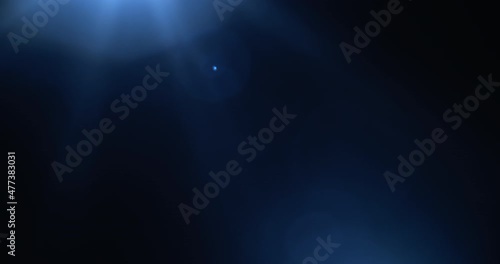 Cold color light leaks and lens flares from camera lens. Video overlays in slow motion. 