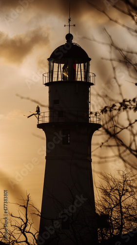 lighthouse at sunset