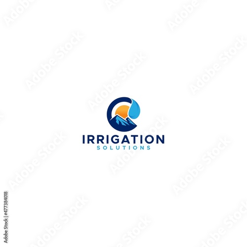 Modern colorful Irrigation solutions logo design 