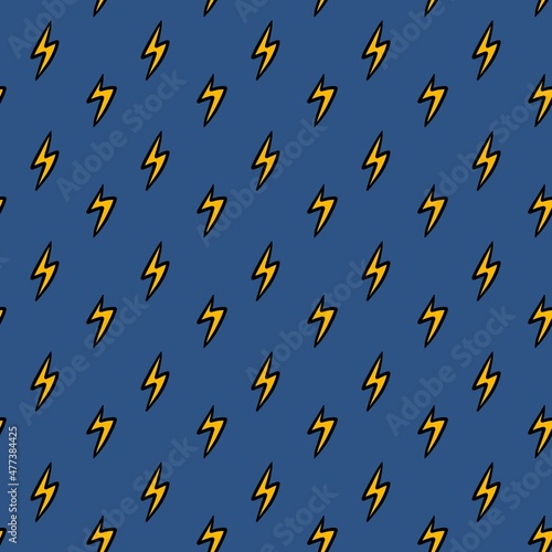 seamless pattern of thunder shape  © mansum008