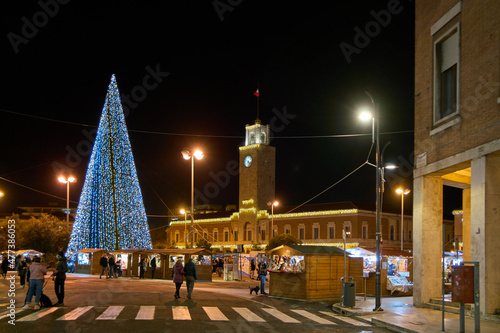 Christmas in Piazza del Popolo, Latina, Italy