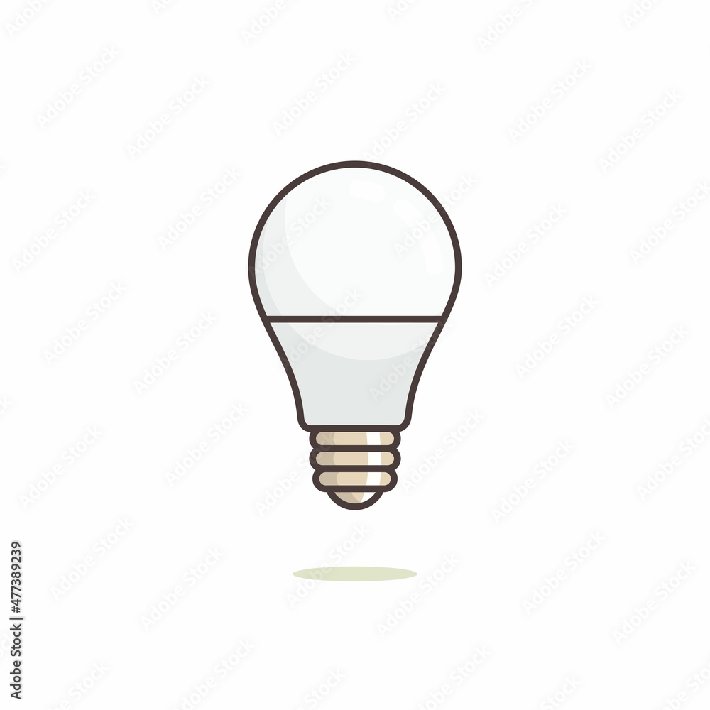 Illustration vector graphic of Lightbulb. Lightbulb minimalist style isolated on a white background. Illustration vector graphic of Lightbulb. Lightbulb minimalist style isolated on a white background.