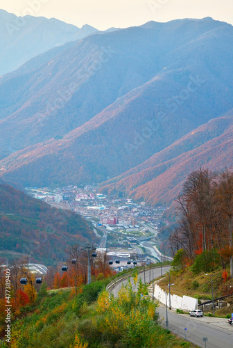 A village in the Caucasus mountains