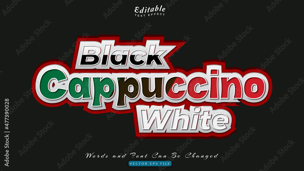 Fototapeta premium cappucino text effect