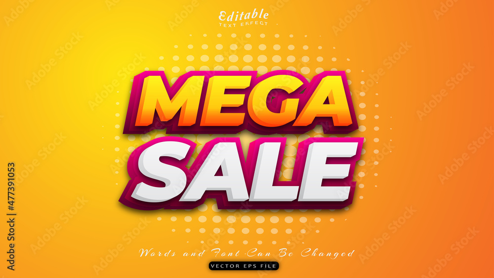 mega sale text effect