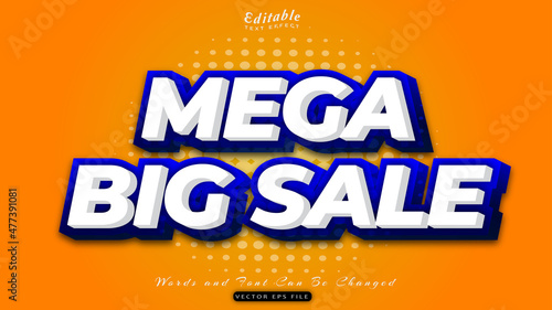 mega big sale text effect