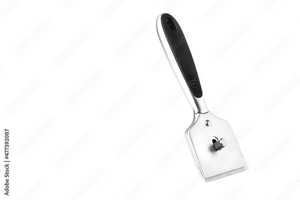 . cleaning tool for smooth surfaces with blade holder. - obrazy, fototapety, plakaty 