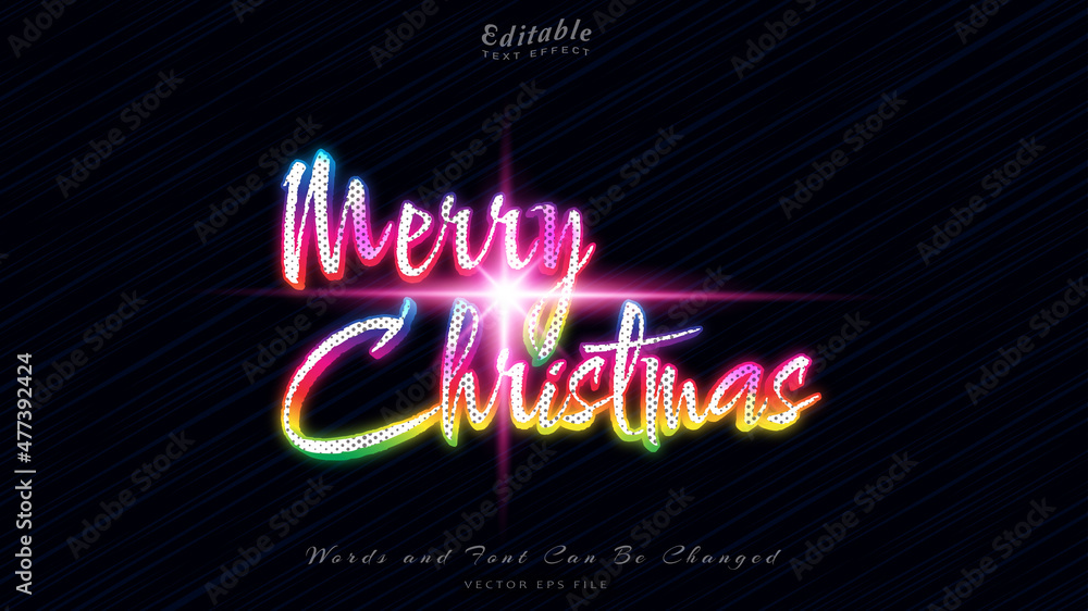 merry christmas text effect