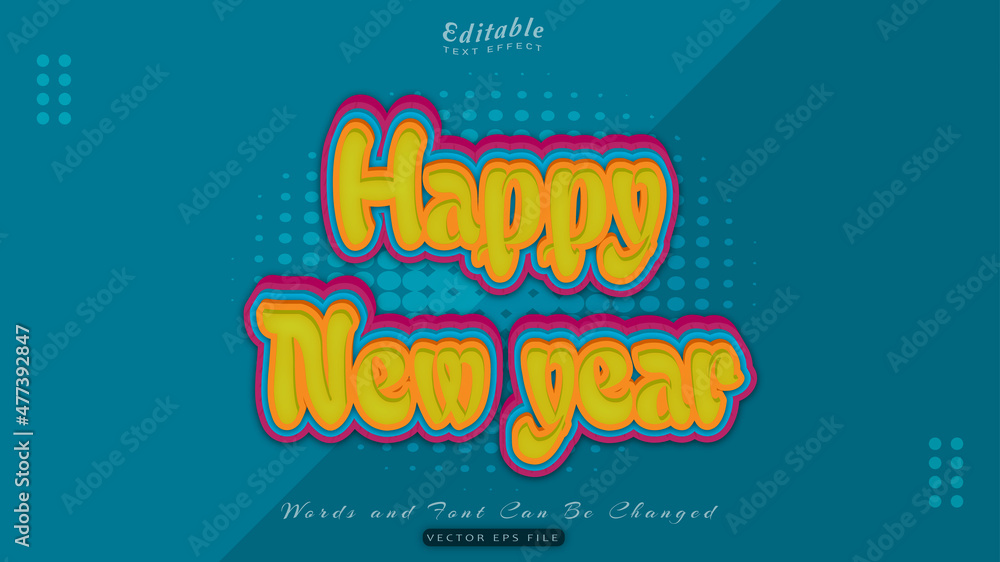 © YENI - happy new year text effect