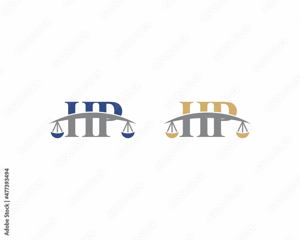 Letters HP Logo With Scale of Justice Logo Icon 001 Stock Vector ...