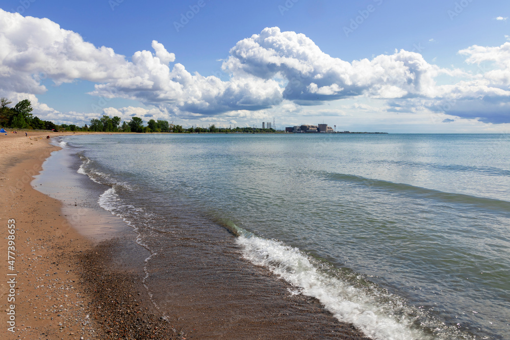 beach of Lake Ontario at Pickering, Ontario Canada