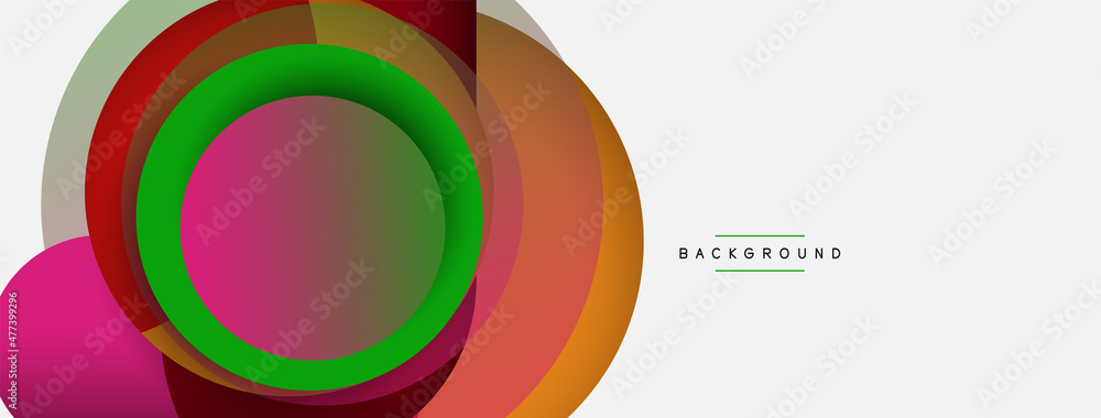Creative geometric wallpaper. Minimal abstract background. Circles composition vector illustration for wallpaper banner background or landing page Creative geometric wallpaper. Minimal abstract background. Circles composition vector illustration for wallpaper banner background or landing page
